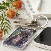 永続的な灰色グマ キーホルダー (正面右)