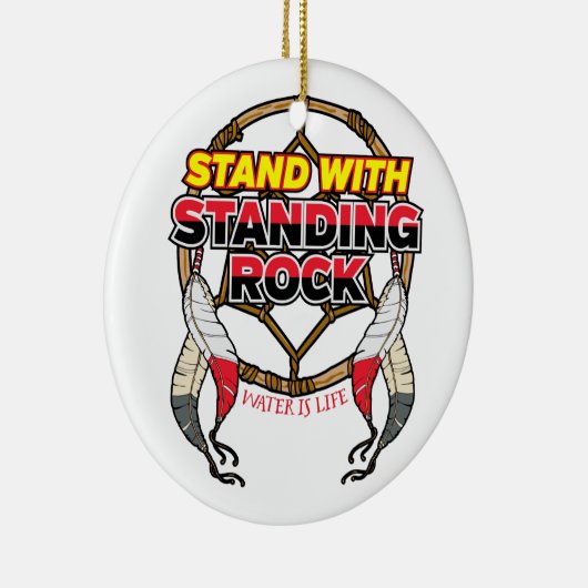 永続的な石水が付いている立場は生命です セラミックオーナメント (右)