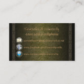 永続的な石造りの円のプロフィールカード 名刺 (裏面)