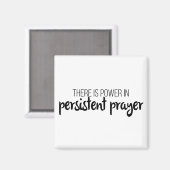 永続的な祈りの言葉の力Gospel Graphics Jesus マグネット (正面/裏面)