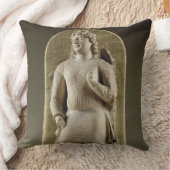 永続的な青年かMaitreya、Gandhara (スタッコ) クッション (ブランケット)