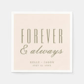 永遠かつ常に金ゴールド結婚ズ スタンダードカクテルナプキン (正面)