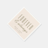 永遠かつ常に金ゴールド結婚ズ スタンダードカクテルナプキン (角)