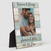 永遠で常に記念日のバレンタインの贈り物 フォトプラーク (側面)