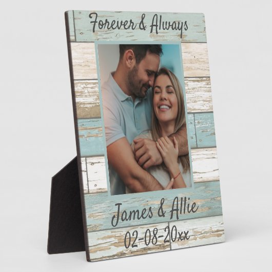 永遠で常に記念日のバレンタインの贈り物 フォトプラーク (側面)