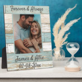 永遠で常に記念日のバレンタインの贈り物 フォトプラーク (側面)