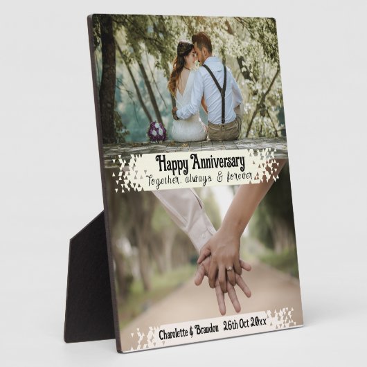 永遠で常に：ハッピーアニバーサリーカスタマイズ フォトプラーク (側面)