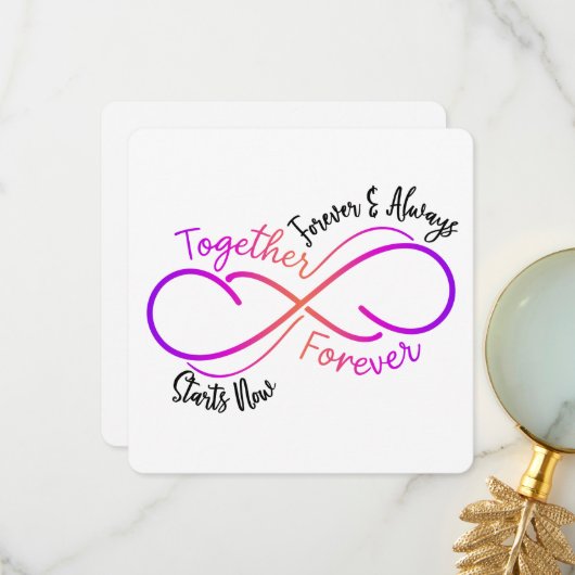 永遠で常に – バレンタインデーのカード サンキューカード (正面/裏面インサイチュ)