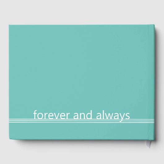永遠で常に |モダンカスタム写真記念 ゲストブック (裏面)