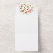 永遠で常に – ロマンチック結婚リングや輪アート オールインワン招待状 (内側)