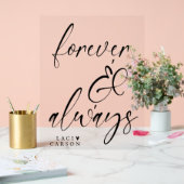 永遠で常パーソナライズされたの結婚サイン アクリルサイン (ウェディング)