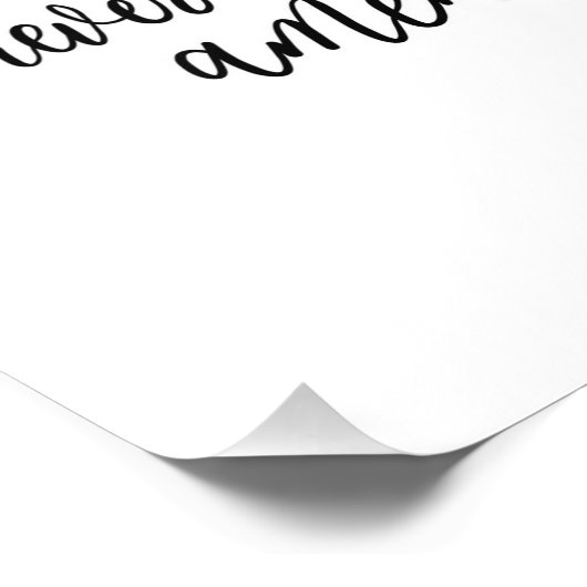 永遠で永遠のアーメン引用文白黒文字 フォトプリント            (角)