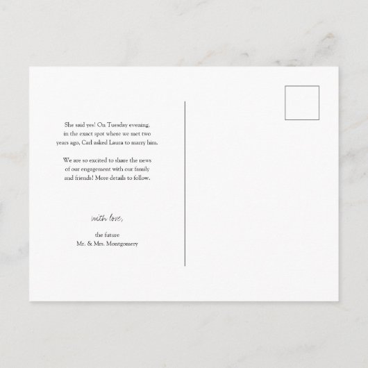 永遠という言葉は素敵な響きがある | フォトエンゲージメント 案内ポストカード (裏面)