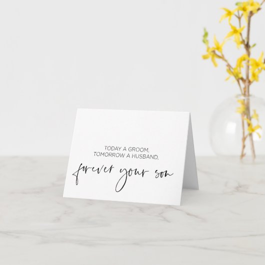 永遠にあなたの息子結婚の楽園の両親のためのカード カード (黄色い花)