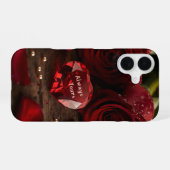 永遠にあなたの赤いバラ ロマンチックなバレンタインの美意識 iPhone 16ケース (裏面横)