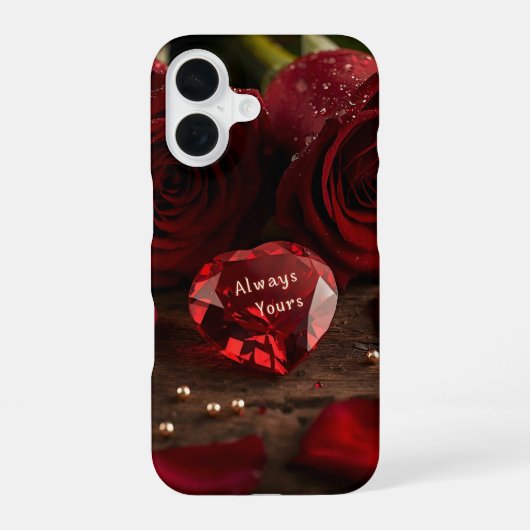 永遠にあなたの赤いバラ ロマンチックなバレンタインの美意識 iPhone 16ケース (裏面)