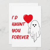 永遠にあなたを悩ませてやるぞ 不気味なバレンタイン シーズンカード (正面/裏面)