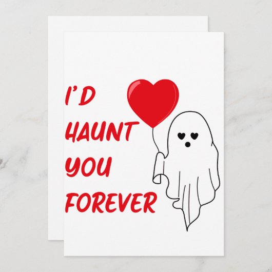 永遠にあなたを悩ませてやるぞ 不気味なバレンタイン シーズンカード (正面/裏面)