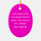 永遠にあなたを愛しなさい セラミックオーナメント (正面)