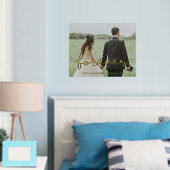 永遠にお洒落可愛い結婚写真金ゴールド 箔ポスター (インサイチュ (寝室))