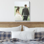 永遠にお洒落可愛い結婚写真 キャンバスプリント (インサイチュ (寝室))
