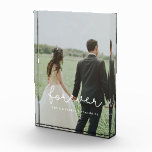 永遠にお洒落可愛結婚い フォトブロック<br><div class="desc">この写お気に入りの真ブロックで結婚あなたの写真を紹介モダンし、単語Foreverで美しい文字オーバーレイ。写真に合わせて文字の色やサイズを簡単に変更できる。</div>