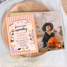 永遠にかわいいおばけのハロウィンお誕生日フォト 招待状