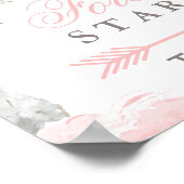 永遠にこの方法を始めるピンクの水色バラ ポスター (角)