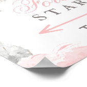 永遠にこの方法を始めるピンクの水色バラ ポスター (角)