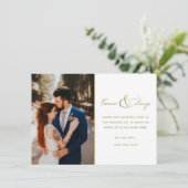 永遠にエレガントな結婚式の写真ありがとう サンキューカード (スタンド正面)