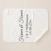 永遠にカップル名の日付愛を追加感謝してい シェルパブランケット (正面(横))