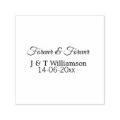 永遠にカップル名の日付愛を追加感謝してい セルフインキングスタンプ (デザイン)