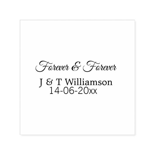 永遠にカップル名の日付愛を追加感謝してい セルフインキングスタンプ (デザイン)