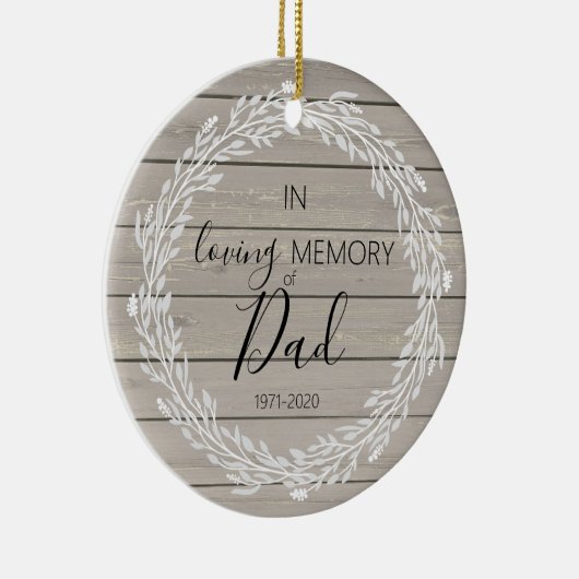 永遠にクリスマスを記念ハートパパ セラミックオーナメント (右)