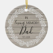 永遠にクリスマスを記念ハートパパ セラミックオーナメント (正面)