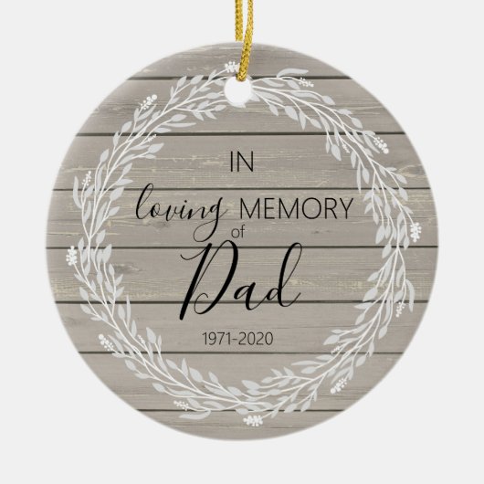 永遠にクリスマスを記念ハートパパ セラミックオーナメント (正面)