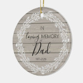 永遠にクリスマスを記念ハートパパ セラミックオーナメント (左)