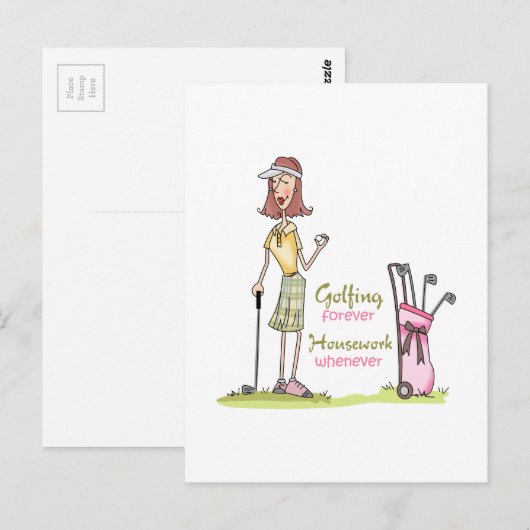 永遠にゴルフ ポストカード (正面/裏面)