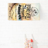 永遠にサンセットカップルクルーズを追い続ける 横断幕 (インサイチュ)