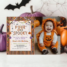 永遠にスプーキー ハロウィン お誕生日 写真 招待状