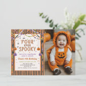 永遠にスプーキー ハロウィン お誕生日 写真 招待状 (スタンド正面)
