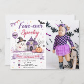 永遠にスプーキー ハロウィン 誕生日パーティー 写真 招待状 (正面)