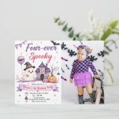 永遠にスプーキー ハロウィン 誕生日パーティー 写真 招待状 (スタンド正面)