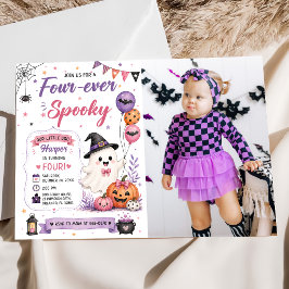 永遠にスプーキー ハロウィン 誕生日パーティー 写真 招待状