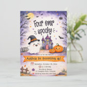 永遠にスプーキー ハロウィン 誕生日4歳パーティー 招待状 (スタンド正面)