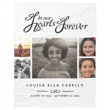 永遠にハートでメモリアル写真黒文字白