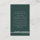 永遠にハートの写真葬記念カード 名刺 (裏面)