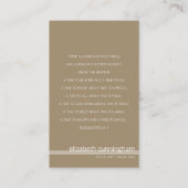 永遠にハートの写真葬記念カード 名刺 (裏面)