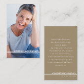 永遠にハートの写真葬記念カード 名刺 (正面/裏面)