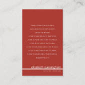 永遠にハートの写真葬記念カード 名刺 (裏面)